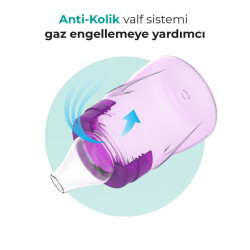 Mamajoo Kulplu Akıtmaz Alıştırma Bardağı, 160 ml, Mor, 6 Ay+, 1 Adet - 3