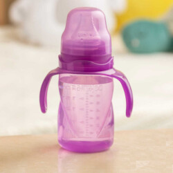 Mamajoo Kulplu Akıtmaz Alıştırma Bardağı, 160 ml, Mor, 6 Ay+, 1 Adet - 7