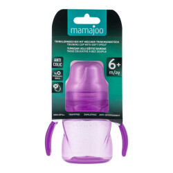 Mamajoo Kulplu Akıtmaz Alıştırma Bardağı, 160 ml, Mor, 6 Ay+, 1 Adet - 8