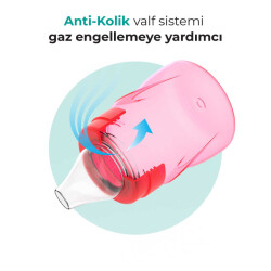 Mamajoo Kulplu Akıtmaz Alıştırma Bardağı, 160 ml, Pembe, 6 Ay+, 1 Adet - 3