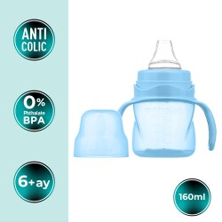 Mamajoo Kulplu Akıtmaz Alıştırma Bardağı, 160 ml, Powder Blue, 6 Ay+, 1 Adet - 2