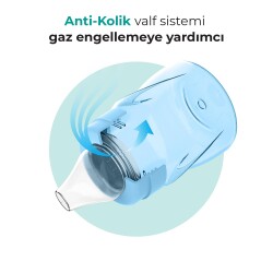 Mamajoo Kulplu Akıtmaz Alıştırma Bardağı, 160 ml, Powder Blue, 6 Ay+, 1 Adet - 3