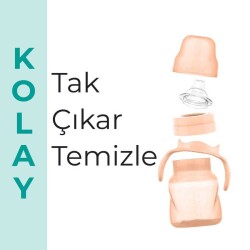 Mamajoo Kulplu Akıtmaz Alıştırma Bardağı , 160 ml, Powder Blush, 6 Ay+, 1 Adet - 6