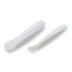 Mamajoo Antikolik Akıtmaz Alıştırma Bardağı 270 ml & İkili Ergonmik Beslenme Kaşığı - Powder Green - 5