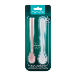 Mamajoo Kulplu Eğitici Bardak 270 ml & İkili Beslenme Kaşığı / Powder Pink - 10