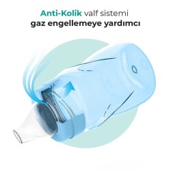 Mamajoo Kulplu Akıtmaz Alıştırma Bardağı, 270 ml, Powder Blue, 9 Ay+, 1 Adet - 3