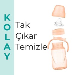 Mamajoo Kulplu Akıtmaz Alıştırma Bardağı, 270 ml, Powder Blush, 9 Ay+ 1 Adet - 6