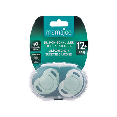 Mamajoo Kulplu Eğitici Bardak 270 ml & Saklama Kutulu İkili Emzik / Powder Green