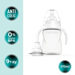 Mamajoo Kulplu Alıştırma Biberonu 270 ml, 9 Ay+, L Beden, Anti-Kolik - 2