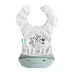 Mamajoo 2-in-1 Katlanır Mama Önlüğü / Powder Green - 1
