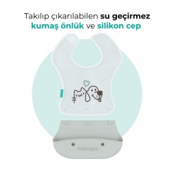 Mamajoo 2-in-1 Katlanır Mama Önlüğü / Powder Green - 3