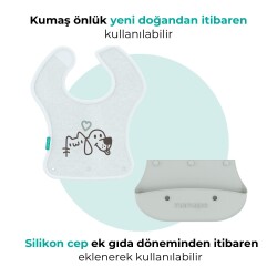 Mamajoo 2-in-1 Katlanır Mama Önlüğü / Powder Green - 4