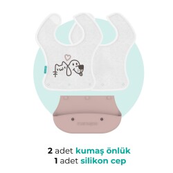 Mamajoo 2-in-1 Katlanır Mama Önlüğü / Powder Pink - 7