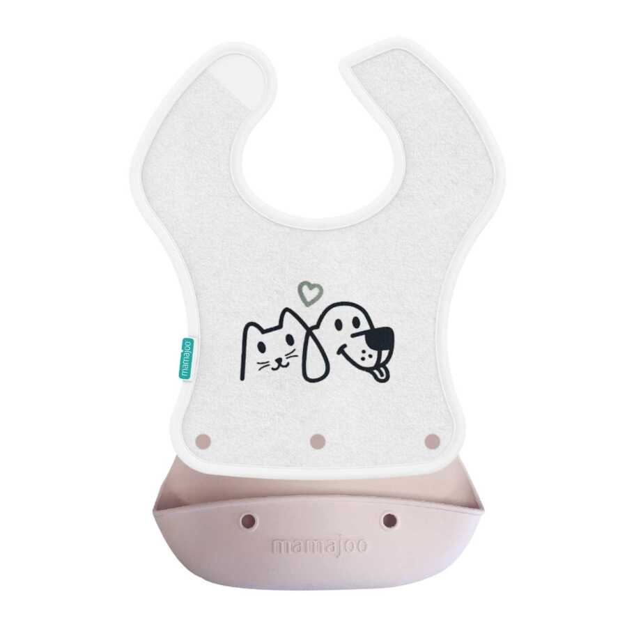 Mamajoo 2-in-1 Katlanır Mama Önlüğü / Powder Pink - Mamajoo