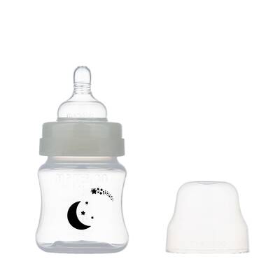 Mamajoo Nacht&Tag Babyflasche 160 ml & 2 x Trink-Lernbecher / Babyflasche Griff & 2 x Anti-Kolik Weicher Schnabel & Aufbewahrungsbox