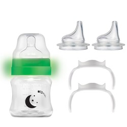  - Mamajoo Night&Day Feeding Bottle 160 ml & Anticolic Soft Spout 2-pack & Storage Box & Training Cup Bottle Handles