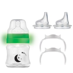 Mamajoo Night&Day Feeding Bottle 160 ml & Anticolic Soft Spout 2-pack & Storage Box & Training Cup Bottle Handles - Thumbnail