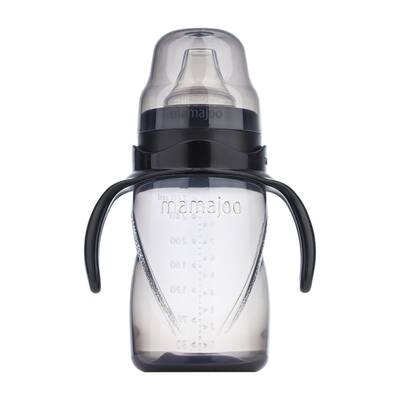 Mamajoo Night & Day Feeding Bottle 160 ml & Non Spill Training Cup Black 270ml with Handle & Orthodontic Design Soothers with Sterilization & Storage Box 6+ months