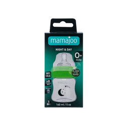 Mamajoo Night & Day Feeding Bottle 160 ml & Non Spill Training Cup Black 270ml with Handle & Orthodontic Design Soothers with Sterilization & Storage Box 6+ months - Thumbnail