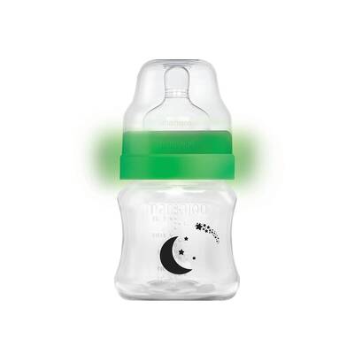 Mamajoo Night & Day Feeding Bottle 160 ml & Orthodontic Design Soothers Black & Pearl with Sterilization & Storage Box / Night & Day 0+ months