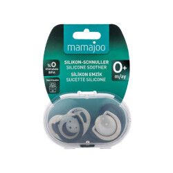Mamajoo Night & Day Feeding Bottle 160 ml & Orthodontic Design Soothers Black & Pearl with Sterilization & Storage Box / Night & Day 0+ months - 9
