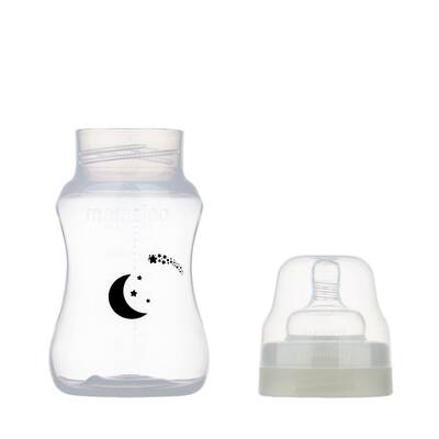 Mamajoo Night&Day Feeding Bottle 270 ml & Anticolic Bottle Teat Slow Flow & Storage Box