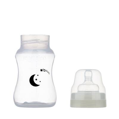 Mamajoo Night&Day Feeding Bottle 270 ml & Anticolic Soft Spout 2-pack & Storage Box & Training Cup Bottle Handles