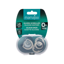 Mamajoo Night & Day Feeding Bottle 270 ml & Non Spill Training Cup Black 160ml with Handle & Orthodontic Design Soothers Black & Pearl with Sterilization & Storage Box 6+ months - Thumbnail