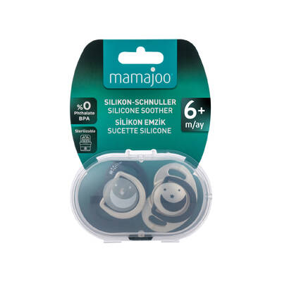 Mamajoo Non Spill Training Cup Black 160ml with Handle & Orthodontic Design Soothers Black & Pearl with Sterilization & Storage Box / Night & Day 6+ months