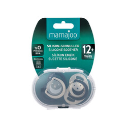 Mamajoo Non Spill Training Cup Black 270ml with Handle & Orthodontic Design Soothers Black & Pearl with Sterilization & Storage Box / Night & Day 6+ months - Thumbnail