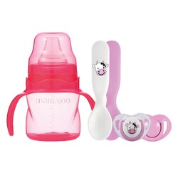 Mamajoo Non Spill Training Cup Pink 160ml Set - Thumbnail