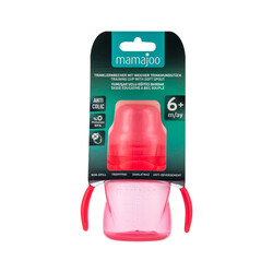 Mamajoo Non Spill Training Cup Pink 160ml with Handle - Thumbnail