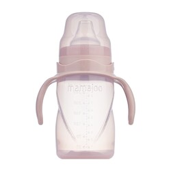 Mamajoo Non Spill Training Cup Pink 270ml with Handle & Anticolic Bottle Teat Thicker Flow & Storage Box - Thumbnail