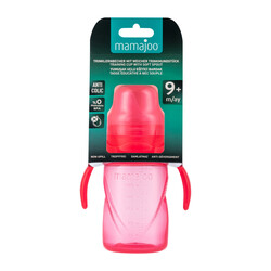 Mamajoo Non Spill Training Cup Pink 270ml with Handle & Anticolic Soft Spout 2-pack & Storage Box - Thumbnail