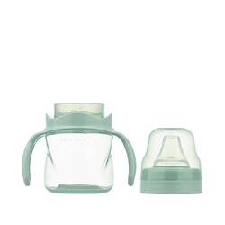Mamajoo Non Spill Training Cup Powder Green 160ml with Handle - Thumbnail
