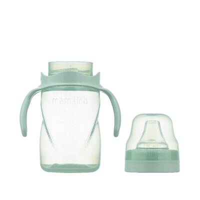 Mamajoo Non Spill Training Cup Powder Green 270ml with Handle