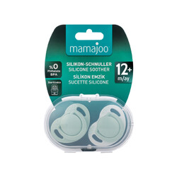 Mamajoo Non Spill Training Cup Powder Green 270ml with Handle & Orthodontic Design Soother Powder Green with Sterilization&Storage Box 12+ months - Thumbnail