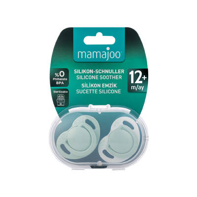 Mamajoo Non Spill Training Cup Powder Green 270ml with Handle & Orthodontic Design Soother Powder Green with Sterilization&Storage Box 12+ months