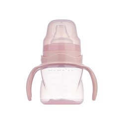 Mamajoo Non Spill Training Cup Powder Pink 160ml with Handle & Twin Feeding Spoons Powder Pink & Storage Box - Thumbnail