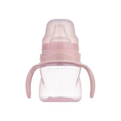 Mamajoo Non Spill Training Cup Powder Pink 160ml with Handle & Twin Feeding Spoons Powder Pink & Storage Box