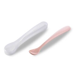 Mamajoo Non Spill Training Cup Powder Pink 160ml with Handle & Twin Feeding Spoons Powder Pink & Storage Box - 5