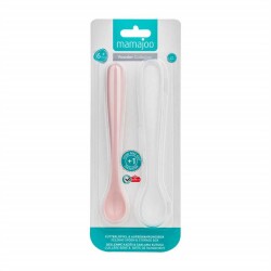 Mamajoo Non Spill Training Cup Powder Pink 270ml with Handle & Twin Feeding Spoons Powder Pink & Storage Box - 7