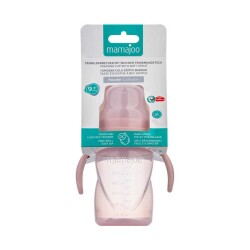 Mamajoo Non Spill Training Cup Powder Pink 270ml with Handle & Twin Feeding Spoons Powder Pink & Storage Box - 5
