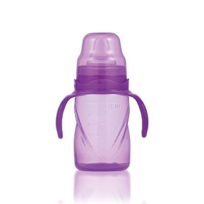 Mamajoo Non Spill Training Cup Purple 270ml with Handle & Anticolic Soft Spout 2-pack & Storage Box