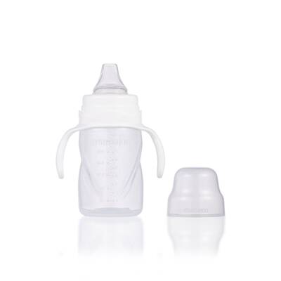 Mamajoo Non Spill Training Cup White 270ml with Handle & Design Spoon & Fork Set Owl