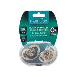 Mamajoo Orthodontic Design Soother Beige Leopard with Sterilization & Storage Box 0+ months - Thumbnail