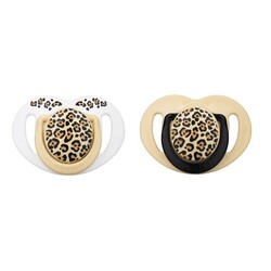 Mamajoo Orthodontic Design Soother Beige Leopard with Sterilization & Storage Box 12+ months - Thumbnail