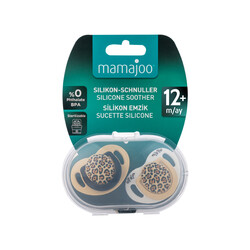 Mamajoo Orthodontic Design Soother Beige Leopard with Sterilization & Storage Box 12+ months - Thumbnail