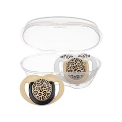 Mamajoo Orthodontic Design Soother Beige Leopard with Sterilization & Storage Box 6+ months - Thumbnail