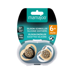 Mamajoo Orthodontic Design Soother Beige Leopard with Sterilization & Storage Box 6+ months - 8